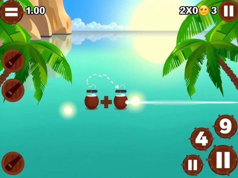 Intense coconut smashing action in Coconut Crusher Coconut Crusher gameplay screenshot
